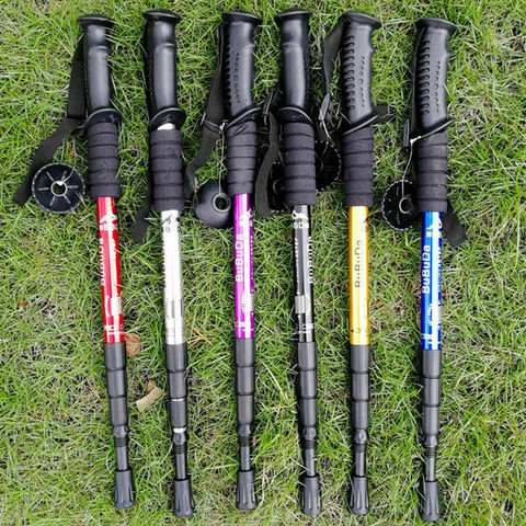 Retractable Anti Shock Walking Sticks Telescopic Trekking Hiking Poles Canes ► Photo 1/6