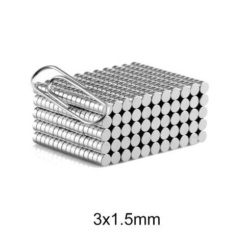 100~5000pcs 3*1.5 Strong Round Dia. 3mm x 1.5mm N35 Rare Earth Neodymium Magnet Art Craft Fridge Neodimio Imanes 3x1.5 ► Photo 1/6