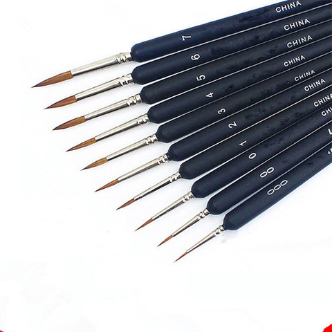 1 Piece Paint Brush Miniature Detail Fineliner Nail Art Drawing Brushes Wolf Half Paint Brushes for Acrylic Painting Supplies ► Photo 1/3