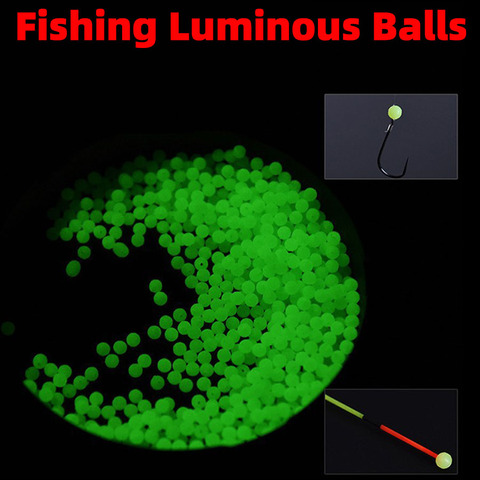 Night Fishing Floats Bead Glowing Balls Bass Bait Luminous Light Glowing Oval Plastic Glow 3mm-10mm Lure Accessories 100/500PCS ► Photo 1/6