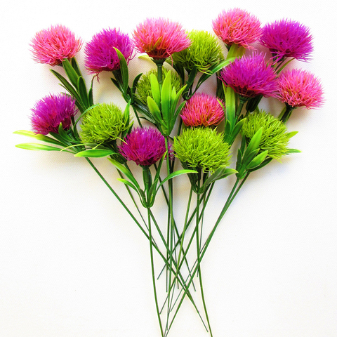 5Pcs Allium Pompon Artificial Flowers Fake Dandelions Round Ball Flower Bouquet For Home Decor Wedding Decoration Accessories ► Photo 1/1
