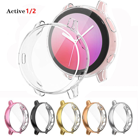 Case For Samsung galaxy watch active 2 active 1 cover bumper Accessories Protector Full coverage silicone Screen Protection ► Photo 1/6