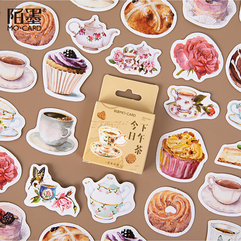 46pcs/pack Cake Dessert Drink Style Stickers For Label Diary Stationery Album Bullet Journal Planners ► Photo 1/5