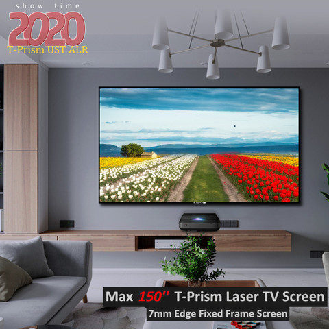 130''-150'' 4K T Prism Ust Ultra Short Throw Projector Fixed Frame ALR Screen Ambient Light Rejecting Projection Screen ► Photo 1/6