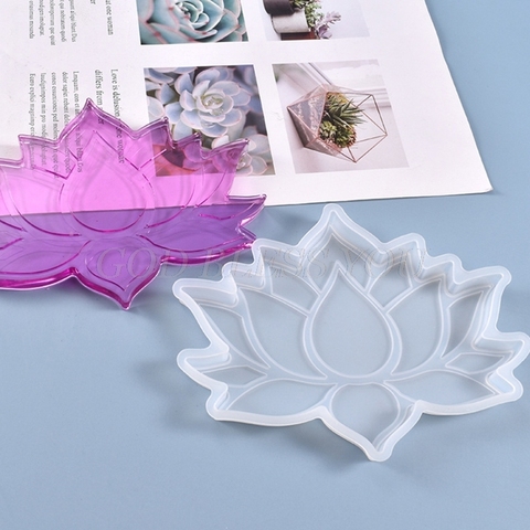 DIY Crafts Jewelry Decorations Making Tools Crystal Epoxy Resin Mold Lotus Coaster Tray Cup Mat Casting Silicone Mould ► Photo 1/6