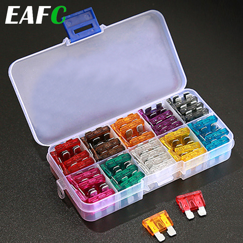 100PCS 50PCS Car Fuses 2A 3A 5A 7.5A 10A 15A 20A 25A 30A 35A 40A Amp with Box Clip Assortment Auto Blade Type Fuse Set Truck ► Photo 1/6