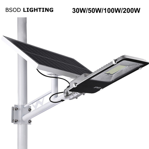 BSOD LED Solar Lights IP65 Waterproof 20W 30W 50W 100W 150W 200W Led Street Light Led Solar Lamp Outside Solar Projector ► Photo 1/6