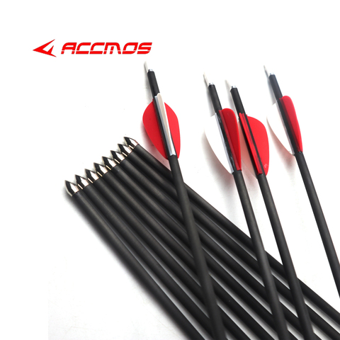 12pc New Hot Pure Carbon Arrow Spine 1000 1100 1300 1500 1800 Pure Carbon Arrow ID 4.2 mm Archery Recurve Bow Hunting Shoot ► Photo 1/5