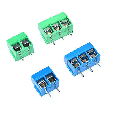 10Pcs/lot KF301-5.0MM 2P KF301-3P Pitch 5.0mm Straight Pin 2P 3P 4P Screw PCB Terminal Block Connector Blue Green ► Photo 1/1