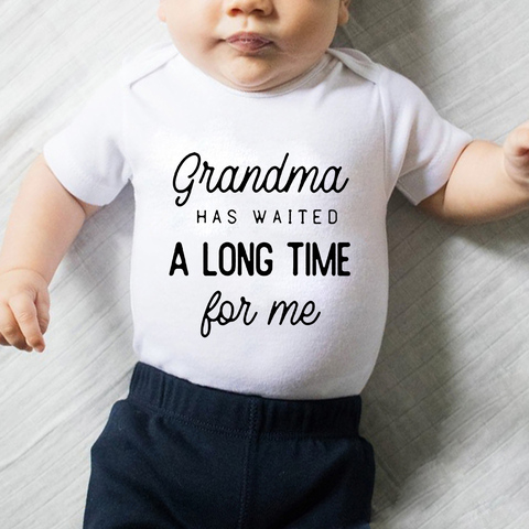 ONG TIME Letter Printing New Born Baby Clothes  One-Pieces Baby Rompers Toddler Clothing Infant Kids Boys Jumpsuit Outfits ► Photo 1/6