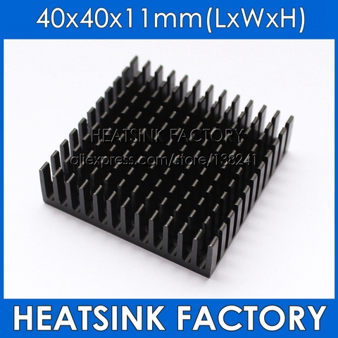 2pcs Radiator Aluminum Heatsink 40mm x 40mm x 11mm Heat sink Black Extruded Profile Heat Dissipation For Cooling ► Photo 1/4