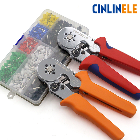 Crimping Pliers & Terminals Set Tube Bootlace VE&TE Terminals Hand Tools Electrician Crimper HSC8 6-4 6-6 ► Photo 1/6