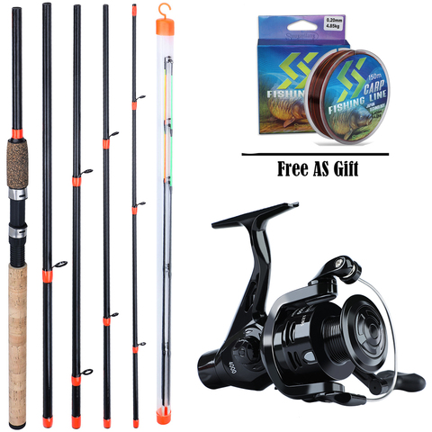Sougayilang Carp Fishing Rod and Reel Set 3M Spinning Feeder Fishing Rod and 4BB Carp Fishing Reel Rod 150m Fishing Line Combo ► Photo 1/6