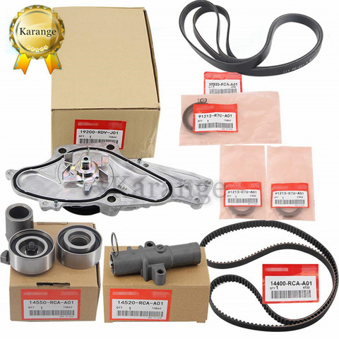 Timing Belt Kit with Water Pump  & Tensioner Fit for HONDA Acura Accord Odyssey RL MDX TL V6 14520-RCA-A01 19200-RDV-J01 ► Photo 1/1