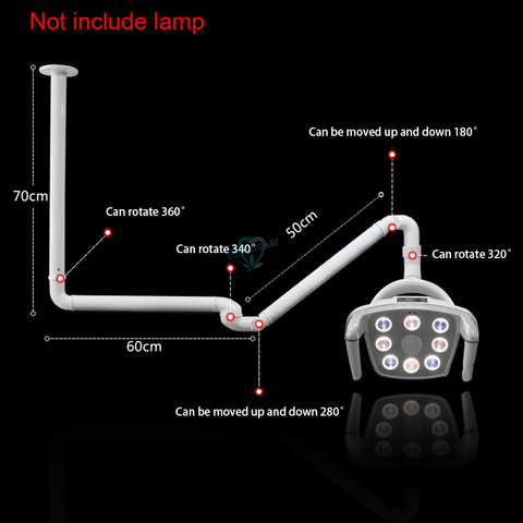 High Quality dental light Ceiling mounted support arm for led halogen dental lamp ► Photo 1/2