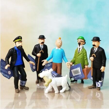 2022 Anime Cartoon 4-9cm The Adventures of Tintin PVC Action Figures Collectible Model Free shipping ► Photo 1/5