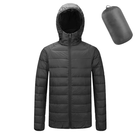 Winter Men's Hooded Outdoor Sports Down Jacket Ultra Light Warm Coats Portable Camping Trekking Climbing Hiking Down Jackets ► Photo 1/6