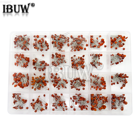 960PCS 24value*40PCS=960PCS 50V Ceramic Capacitor Assorted kit Assortment Set + Box ► Photo 1/2