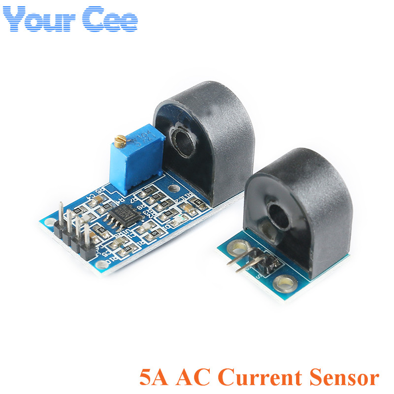 5 stuks ZMCT103C 5A stroomsensor eenfasige micro-stroomomvormer module, AC actieve precisie-uitgangskaart, 5 mA Max 3000V metingen, met kabel, voor Arduino