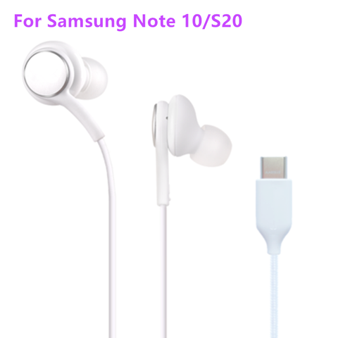 For Samsung Note 10 S20 Earphones Type-C In Ear Hearphone With Mic HIFI Earbuds Sports Headsets For Galaxy S10 Note10 8 9 Plus ► Photo 1/6