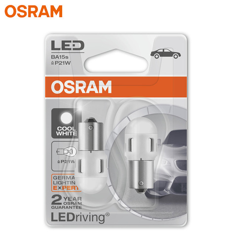 OSRAM LED 6000K Cool White 7356CW P21W BA15s Turn Signal LEDriving BASIC S25 1156 382 Auto Brake Position Stop Lamp (Pair) ► Photo 1/6