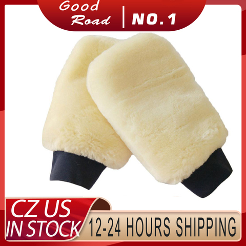 Washing Gloves Artificial Wool Water Absorption Car Wash Micro Fiber for glass,PVC plastics, leather Car Cleaning Accessories ► Photo 1/6