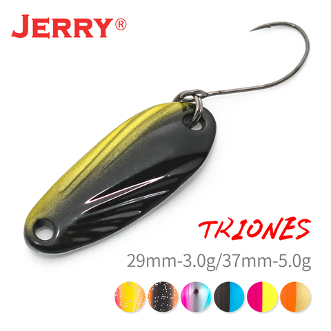 Jerry Triones 3g 5g high quality fishing spoons single hook trout spoons  area trout fishing lures two side color hard lures - Price history & Review