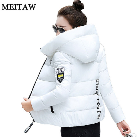 5XL 2022 Winter Women Hooded Down Jacket Casual Long Sleeve Zippers Short Outerwear Female Korean Warm Down Coat Tops Plus Size ► Photo 1/6