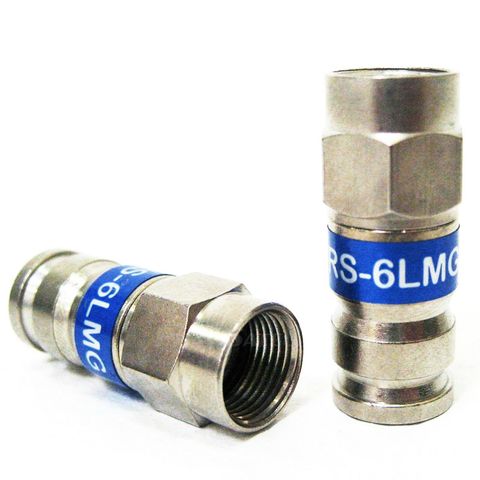 10pcs /lot RG6 Compression Crimp Connector For Coaxial F Type ► Photo 1/4