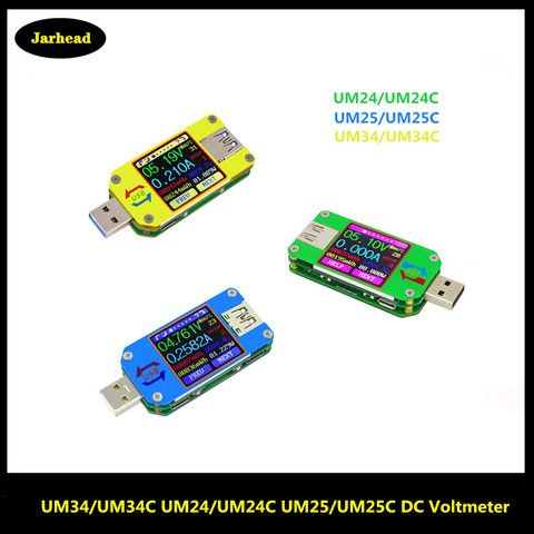 UM34/UM34C UM24/UM24C UM25/UM25C DC Voltmeter Ammeter Voltage Current Tester Voltage battery Charge USB Tester LD25/LD35 TC66 ► Photo 1/6