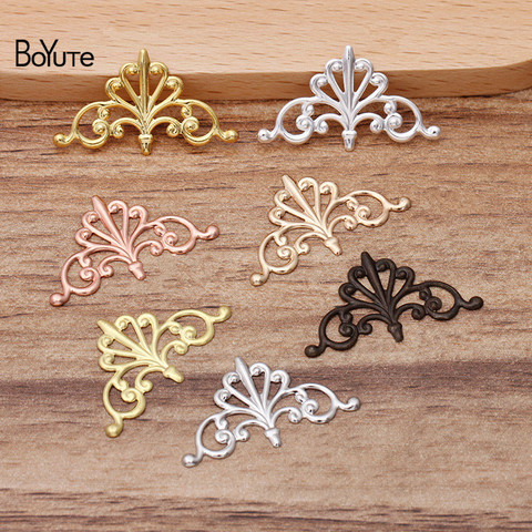 BoYuTe (100 Pieces/Lot) 16*28MM Metal Brass Filigree Findings Diy Hand Made Materials Jewelry Accessories Wholesale ► Photo 1/5