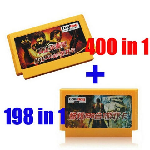 Hot 2 Pieces No Repeated Game Collection 400 in 1 Game Cartridge + 198 in 1 Game Card For 8 Bit Subor Game Player ► Photo 1/1