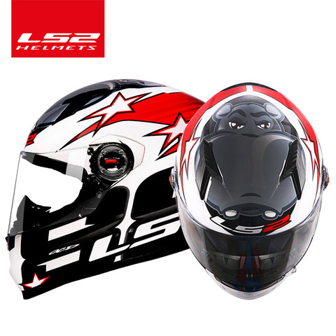 Original LS2 rhinoceros full face motorcycle helmet casque moto capacete ls2 ff358 no pump ECE approved ► Photo 1/3