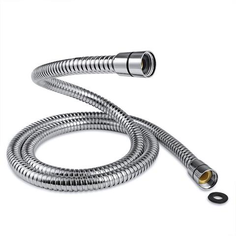 SAMODRA 1.25m Shower Hose  10mm Large Bore Stainless Steel Chrome Shower Hose Replacement Leakproof & Anti-Kink ► Photo 1/6