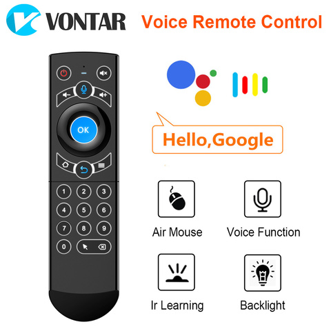 G21 PRO Voice Remote Control 2.4G Wireless Keyboard Air Mouse IR Learning Microphone Gyroscope for Android TV Box H96 MAX X3 Pro ► Photo 1/6