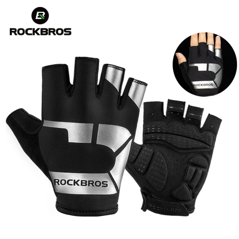 ROCKBROS Cycling Gloves Half Finger Shockproof Wear Resistant Breathable MTB Road Bicycle Gloves Men Women Sports Bike Equipment ► Photo 1/6