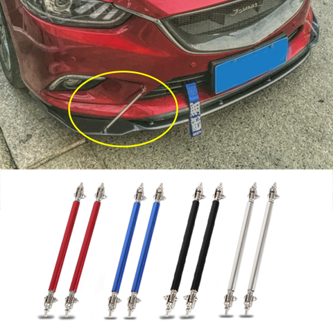 2psc Universal Racing Adjustable Front Rear Bumper Lip Splitter Support Bar / pull rod Kit Racing 75mm/100mm/150mm/200mm ► Photo 1/6