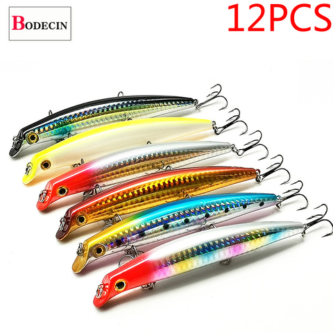 12 Floating Crankbait Isca Popper Carp/Hard/Laser/Big/Artificial Bait Fish Fishing Tackle/Lure For Trolling/Pike Sea Wobblers ► Photo 1/6