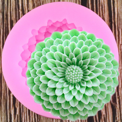Chrysanthemum Handmade Soap Mold Flower Fondant Cake Silicone Molds Cake Decorating Tools Candy Clay Chocolate Gumpaste Moulds ► Photo 1/6