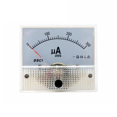 DC Analog Current Meter Panel Dial Current Gauge Pointer Ammeter Microampere Meter 50μA 100μA 200μA 300μA 500μA ► Photo 1/6