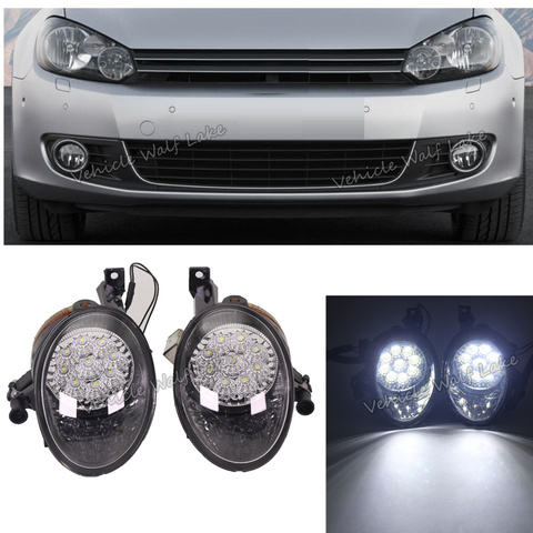 For VW Golf 6 A6 MK6 Variant Plus Cabriolet 2009 2010 2011 2012 2013 Car-Styling Front Bumper 9 LED Fog Light Lamp Free Error ► Photo 1/6