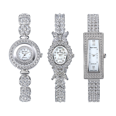 MIQIAO Women's Watches 925 Sterling Silver Jewelry Elegant Ladies Watch Female Diamond Zircon Bracelet Waterproof Quartz Gift ► Photo 1/1