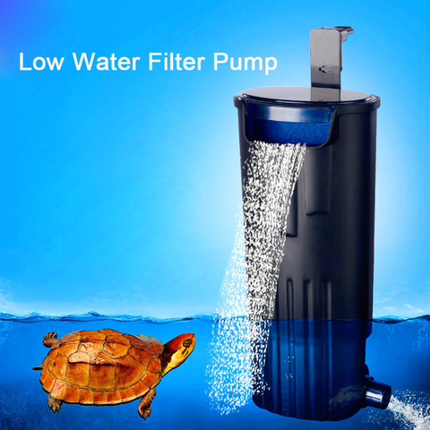 Aquarium Turtle Low Water Filter Pump Fish Tank Hanging Waterfall Turtle Filter Pump Water Circulation for Fish Turtle Reptile ► Photo 1/6