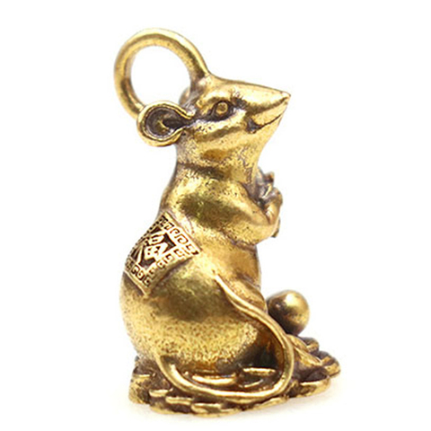 Lucky mouse rat year Desk decor Copper Wealth Rats Figurines 2022 new year gift ► Photo 1/4