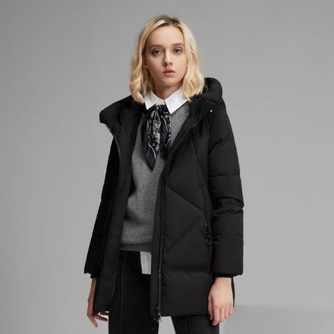 BOSIDENG new women's fashion warm mid-length down jacket Diamond coat loose basic top winter warm high quality B90141068B ► Photo 1/6