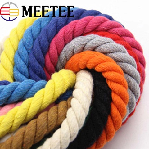 2M 20mm Eco-Friendly Cotton Cord High Tenacity Twisted Rope Bag Decorative Ropes DIY Home Textile Accessories Crafts KY338 ► Photo 1/6