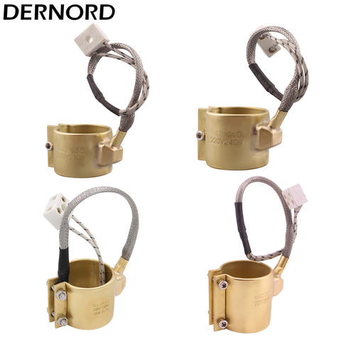 DERNORD 220v 280w/ 210w/ 240w Electric Copper Barrel Brass Band Heater for Extruder ► Photo 1/5