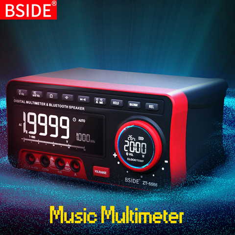 Mini Desktop Multimeter BSIDE ZT-5566 Dual Screen EBTN 19999 Display Multimetro + Wireless Speaker Voltage Current Cap Hz Tester ► Photo 1/6