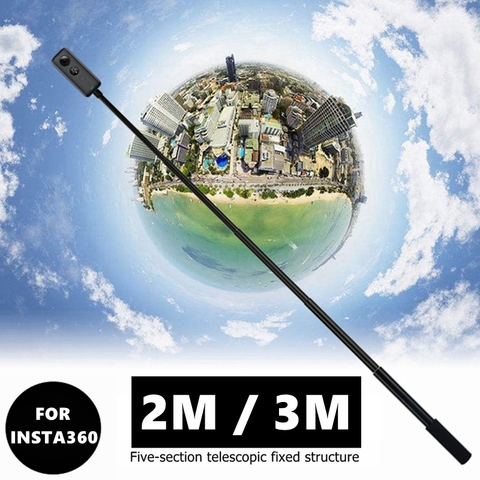 New Insta 360 2m Portable Invisible Selfie Stick Handle Bullet Time Rotation Pole Monopod For Insta360 One X & One R Accessory ► Photo 1/6