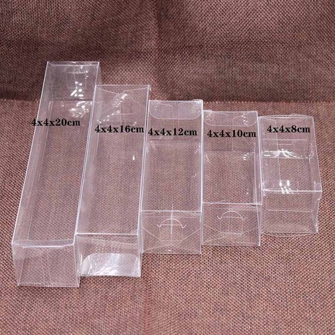 4x4xHIGH Clear PVC gifts Boxes Package Wedding/Christmas Favor Candy/Apple/Gift/Candle/Dry gift display Box ► Photo 1/6